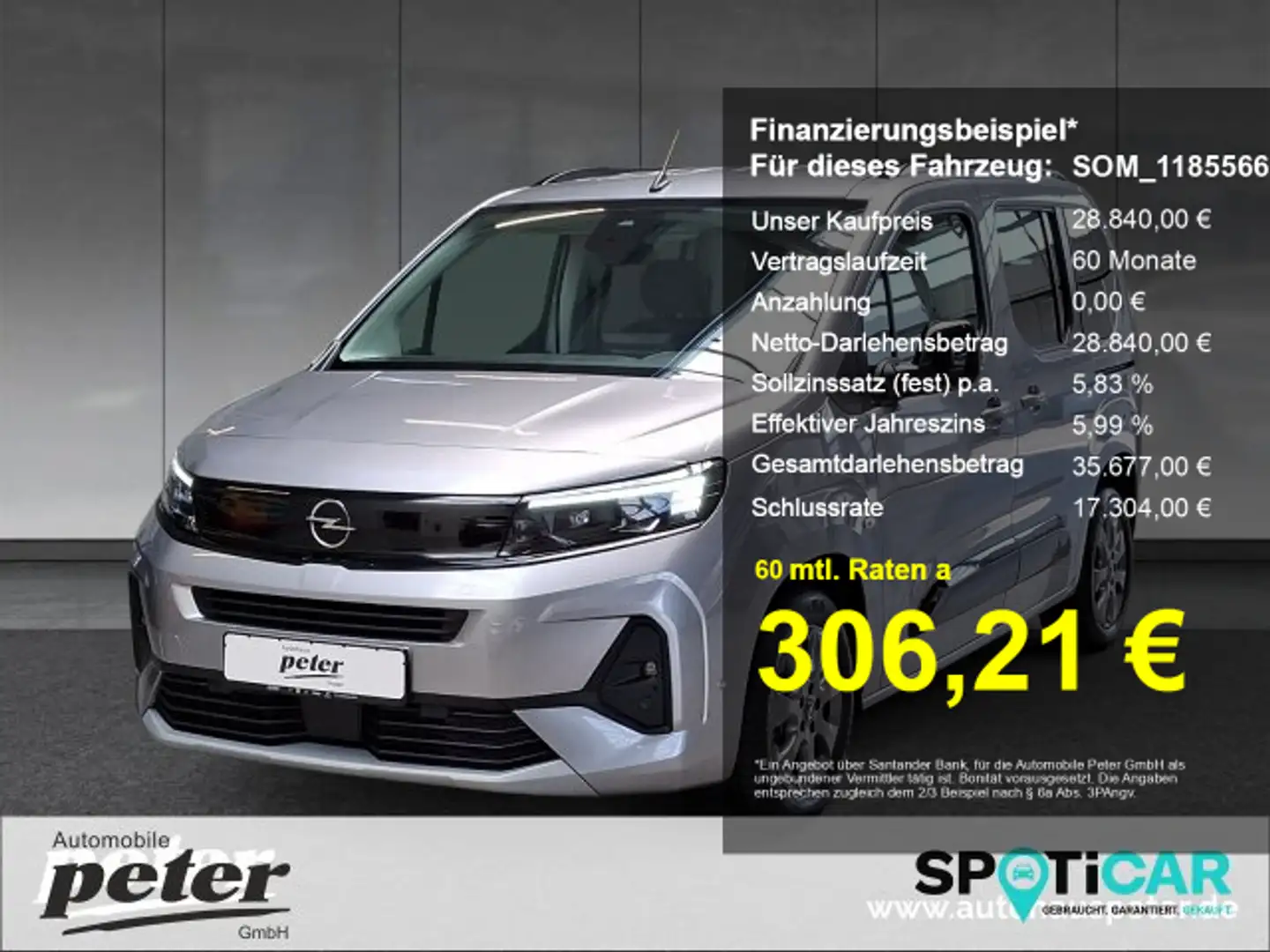 Opel Combo Life Combo 1.5 D GS Automatik 5-Sitzer Sitzheizung Gri - 1