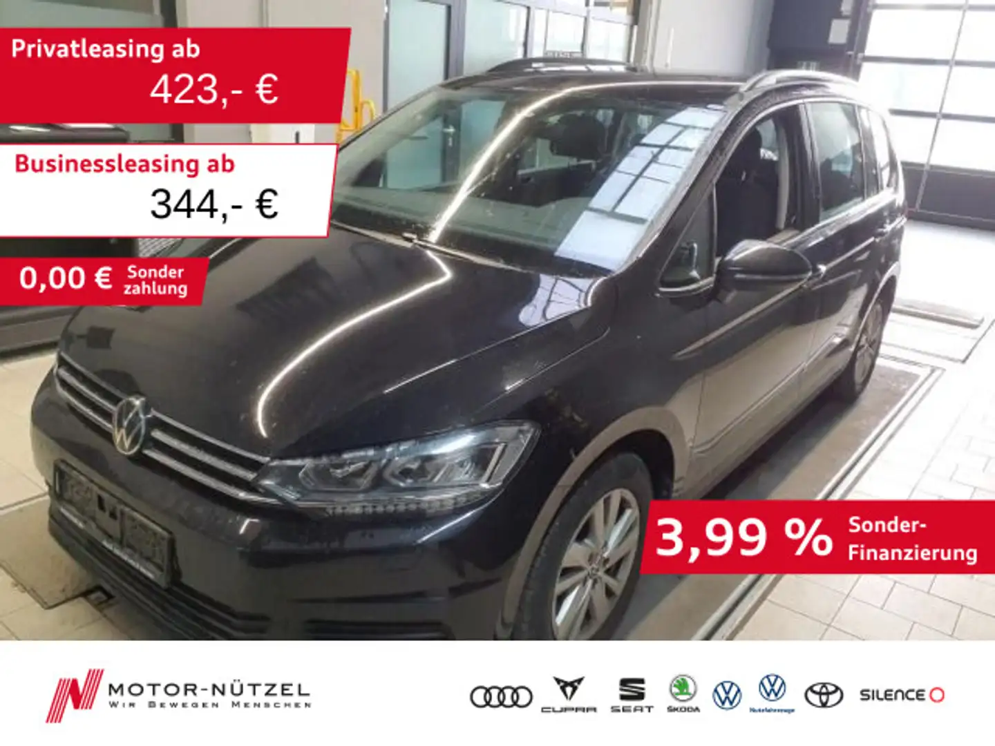 Volkswagen Touran 2.0 TDI DSG CL LED+NAV+ACC+SHZ+PDC+RFK+VC Schwarz - 1