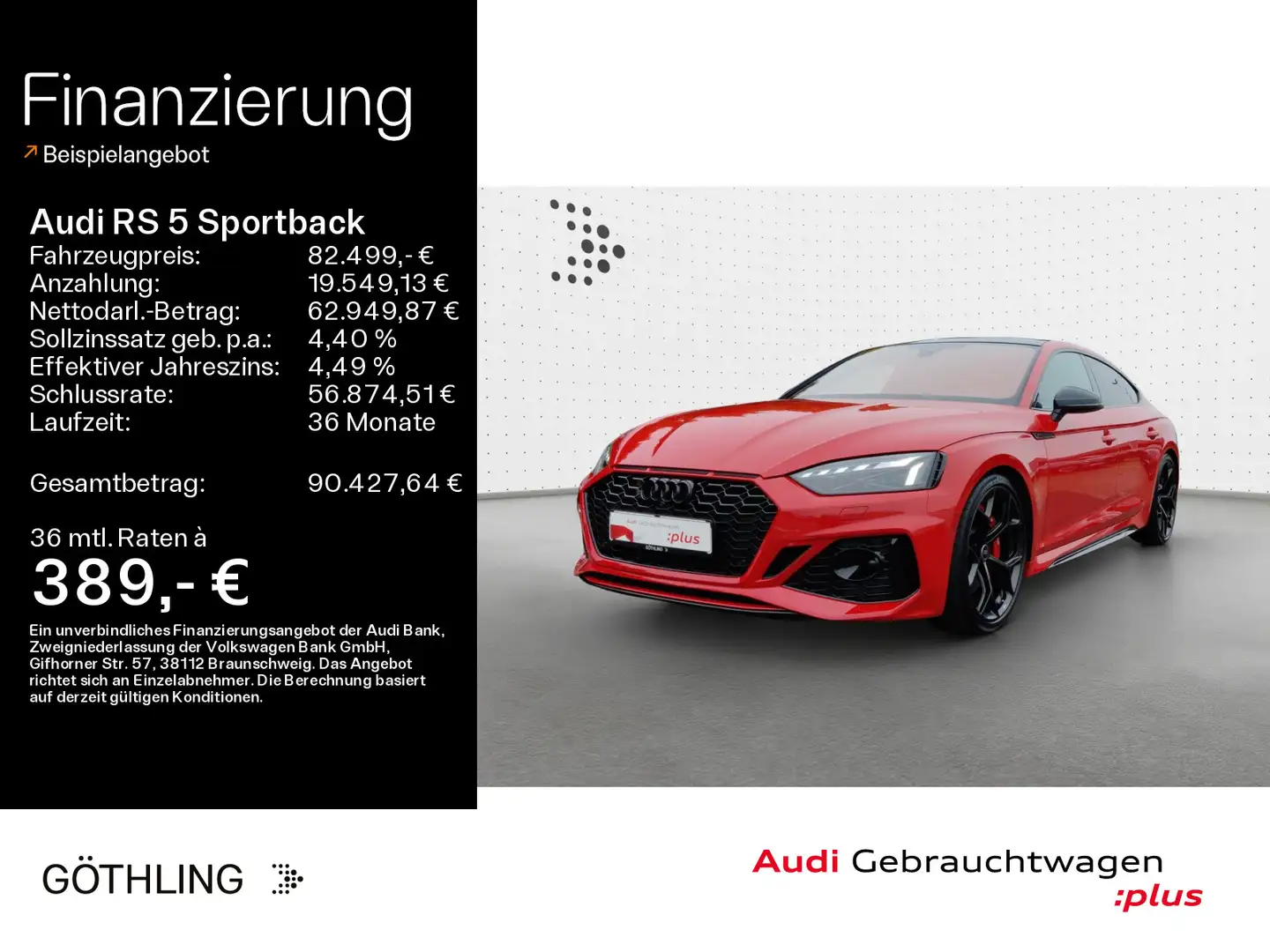 Audi RS5 *RS competition+*290 km/h*Pano*B&O Rot - 1