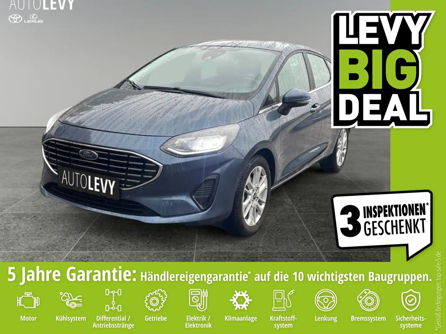 Ford Fiesta 1.0 EcoBoost Titanium *CARPLAY*AA*PDC*SHZ* Bleu - 1