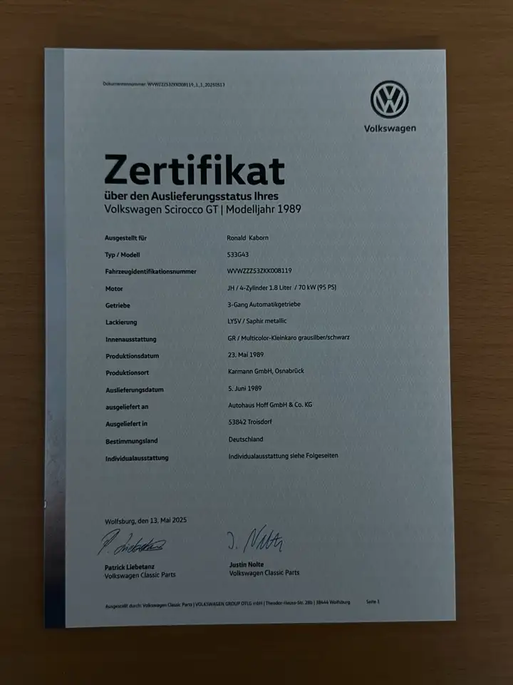 Volkswagen Scirocco Behindertengerechter Oldtimer, foto 4