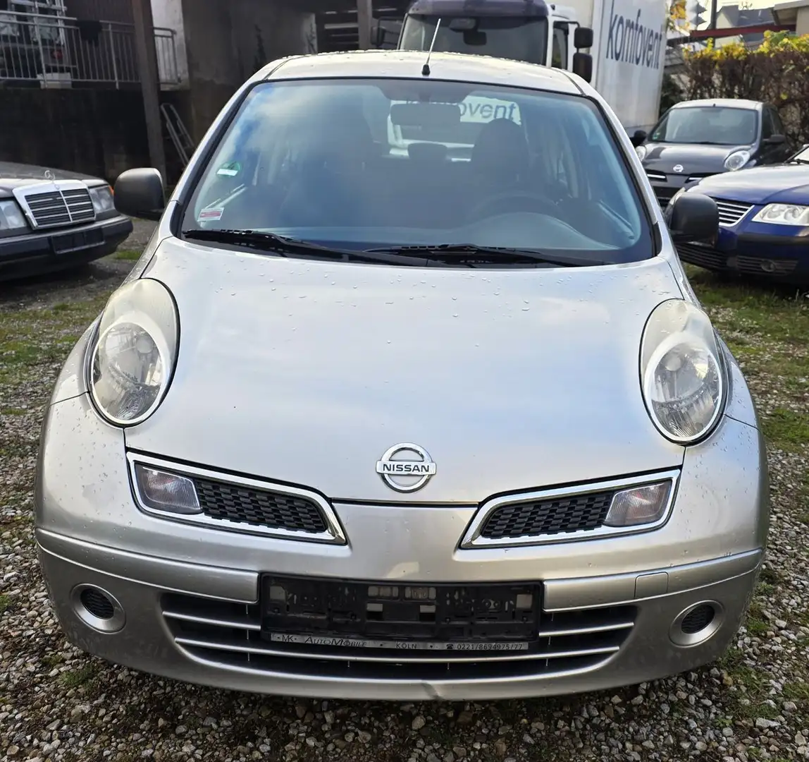 Nissan Micra Visia Klima+TÜV-11-2026+Allwetterreifen Zilver - 2