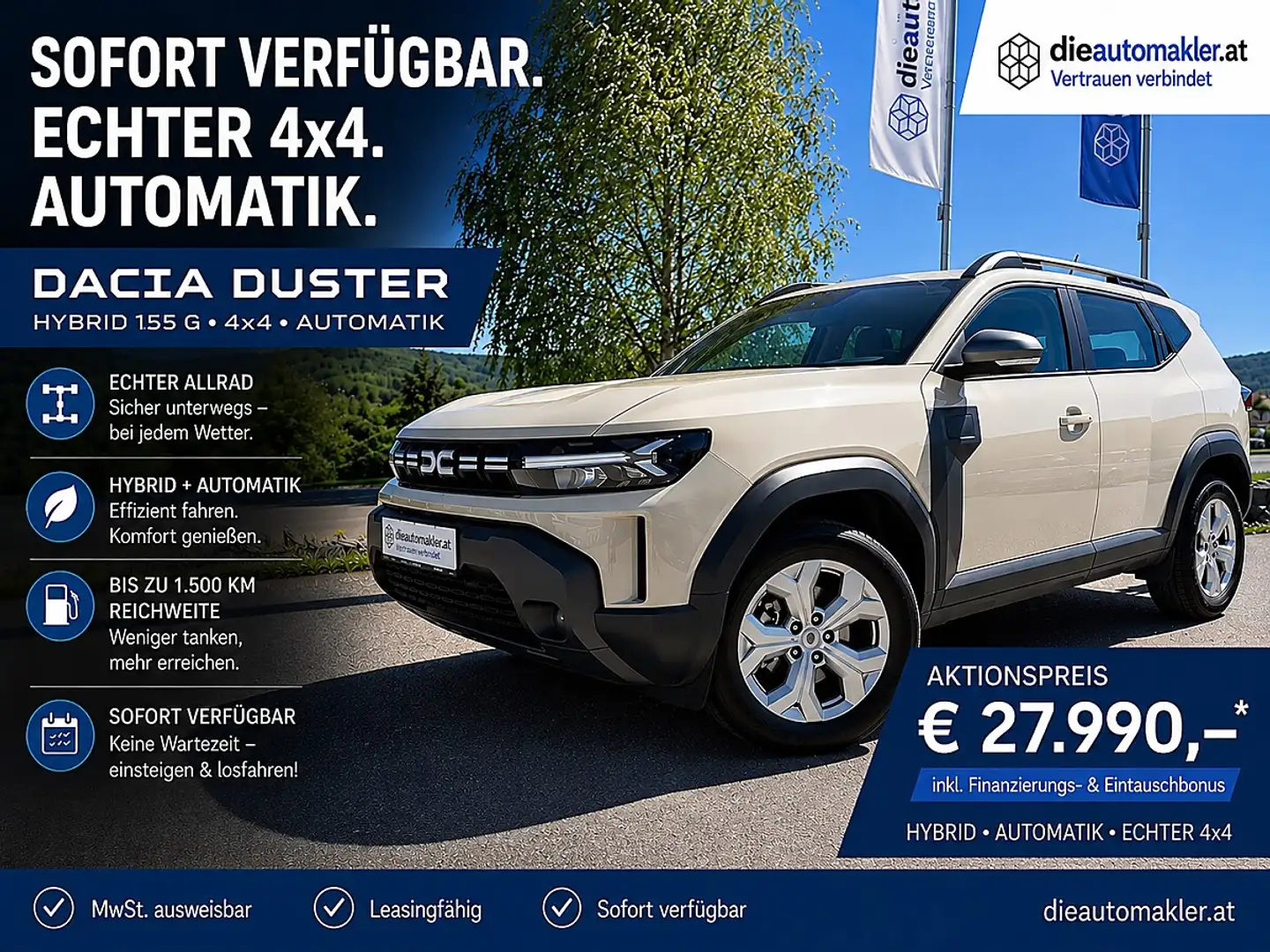 Dacia Duster Hybrid-G 150 4x4 Automatik | SOFORT VERFÜGBAR Beige - 1