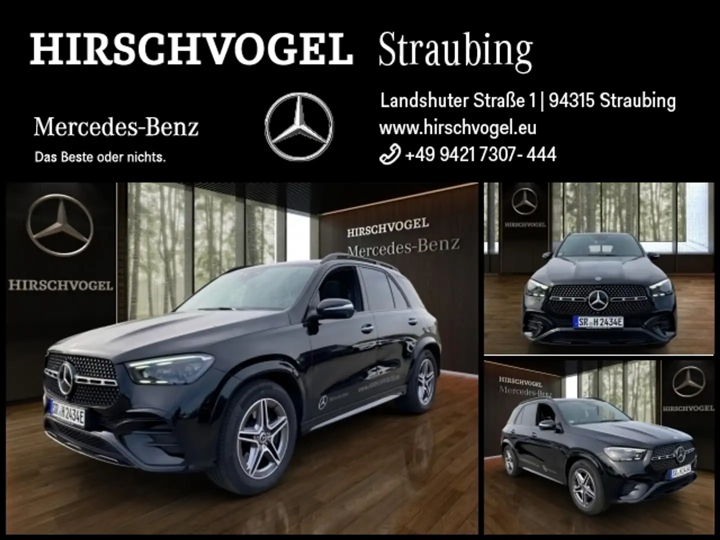 Mercedes-Benz GLE 350 de 4M AMG-Line+AIRMATIC+DISTRON+AHK+Pano Schwarz - 1