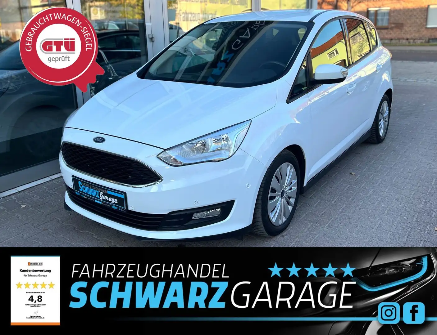 Ford C-Max NAVI*KLIMA*PDC*NAVI*ISOFIX*AUTOMATIK Weiß - 1