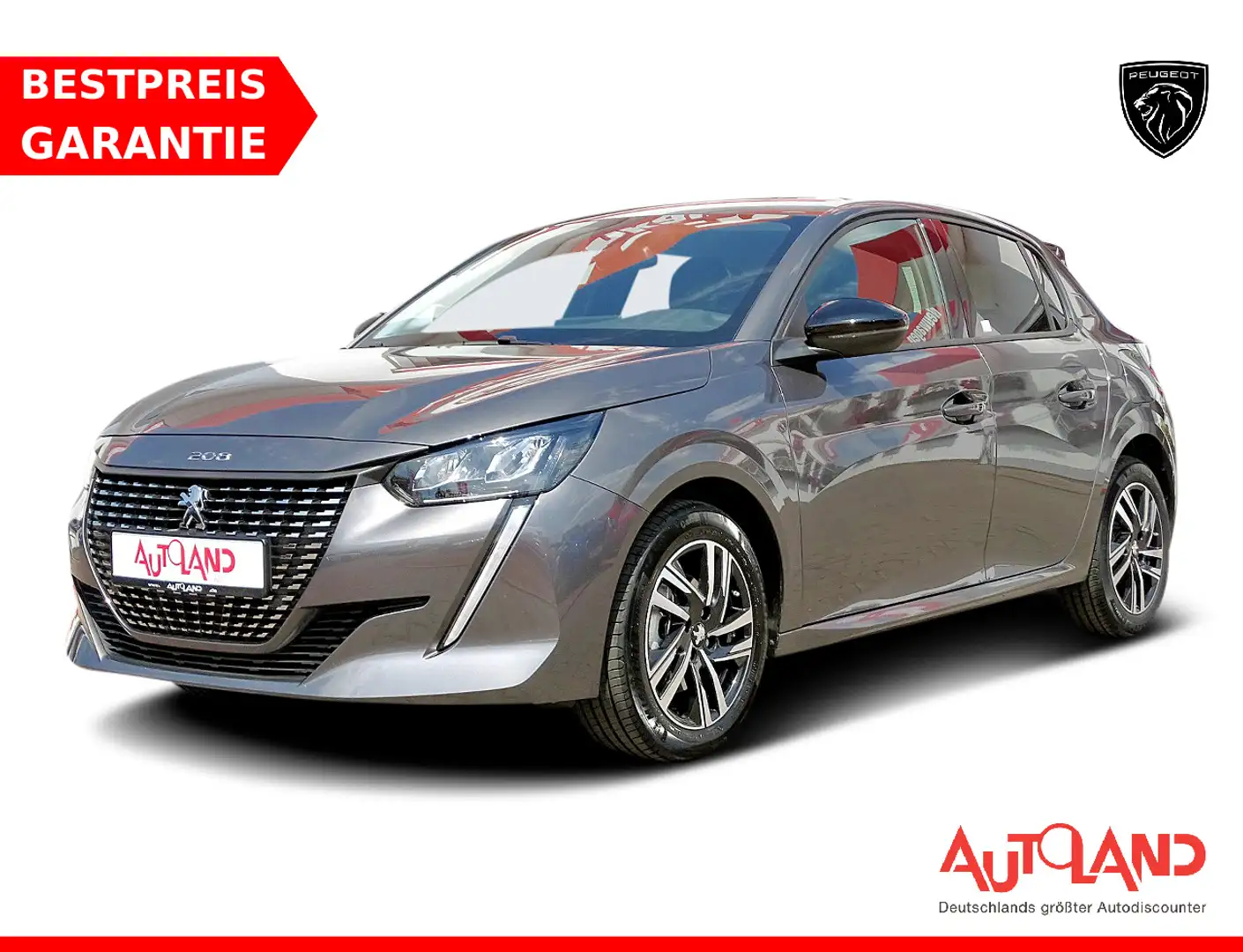 Peugeot 208 1.2 PureTech Aut. LED Navi Android Apple DAB Grau - 1