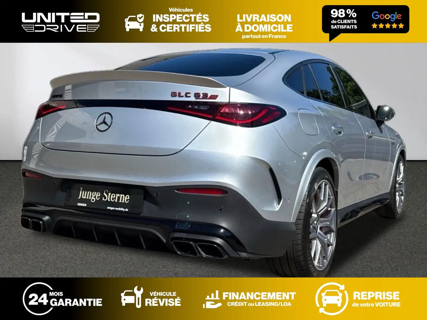 Mercedes-Benz GLC 63 AMG S E Performan Speedshift MCT 9G AMG 4Matic+ Argent - 2