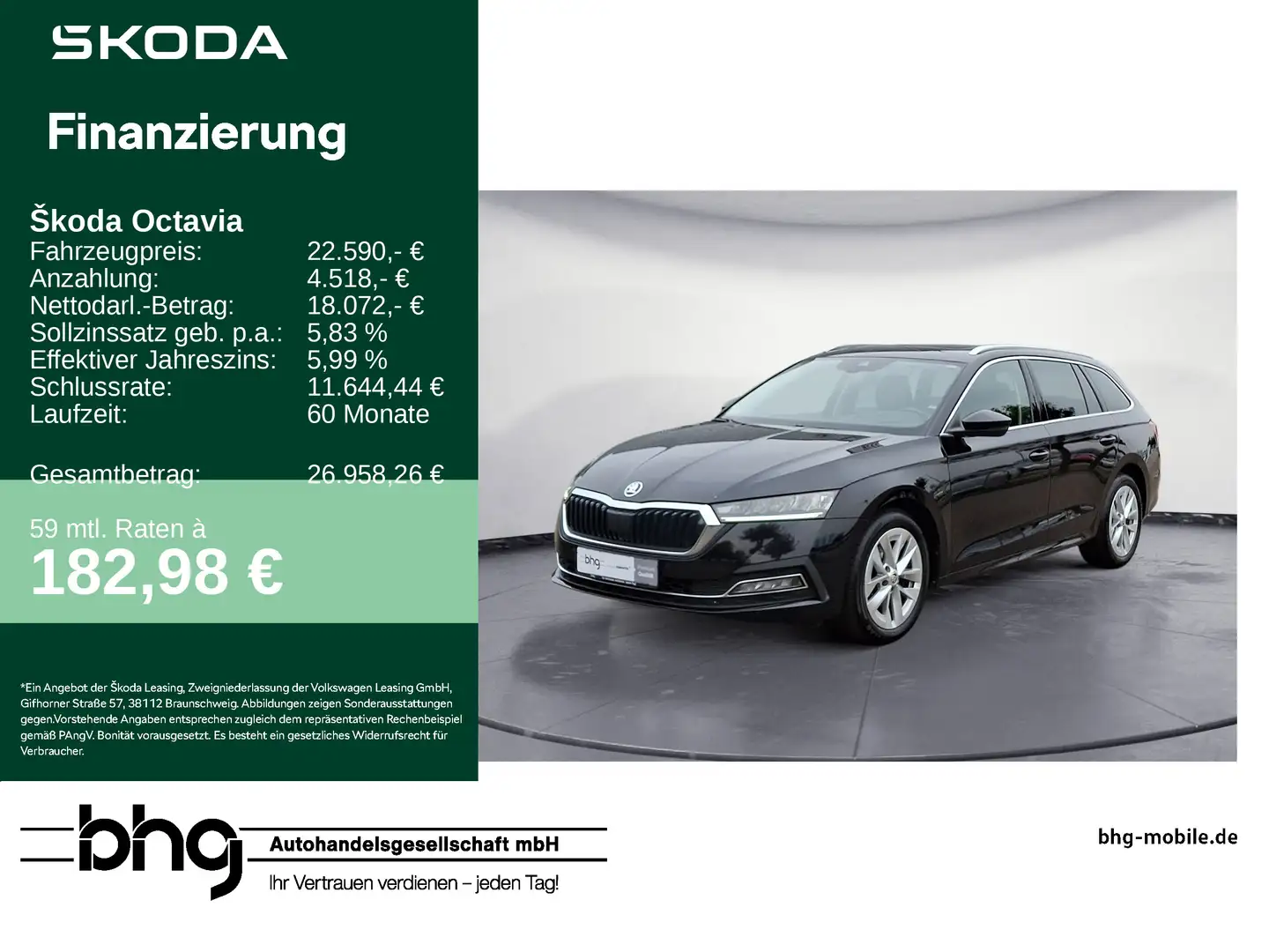 Skoda Octavia Combi 2.0 TDI DSG Style PanoDach HUD Led Nero - 1
