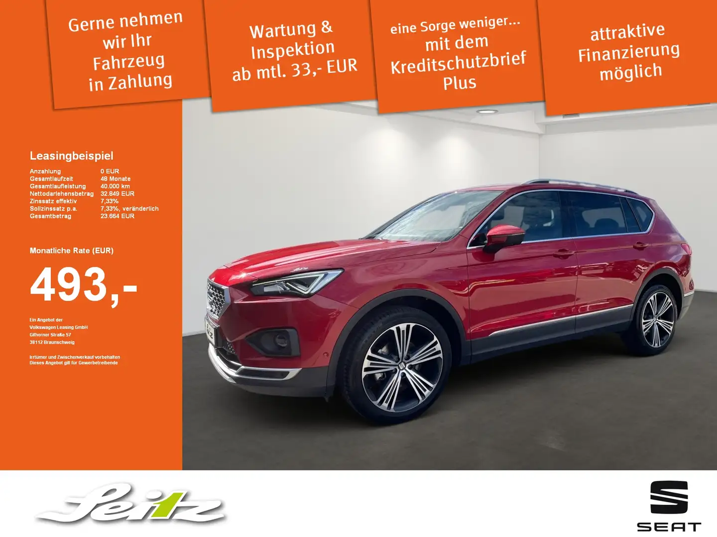 SEAT Tarraco 1.5 TSI Xcellence *AHK*BEATS*KAMERA* Rot - 1