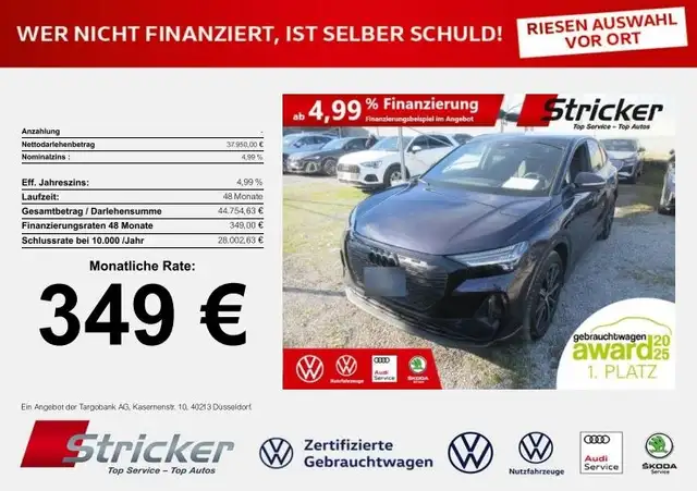 Audi Q4 e-tron 45 Sportback S-Line quattro 349,-ohne Anzahlung S