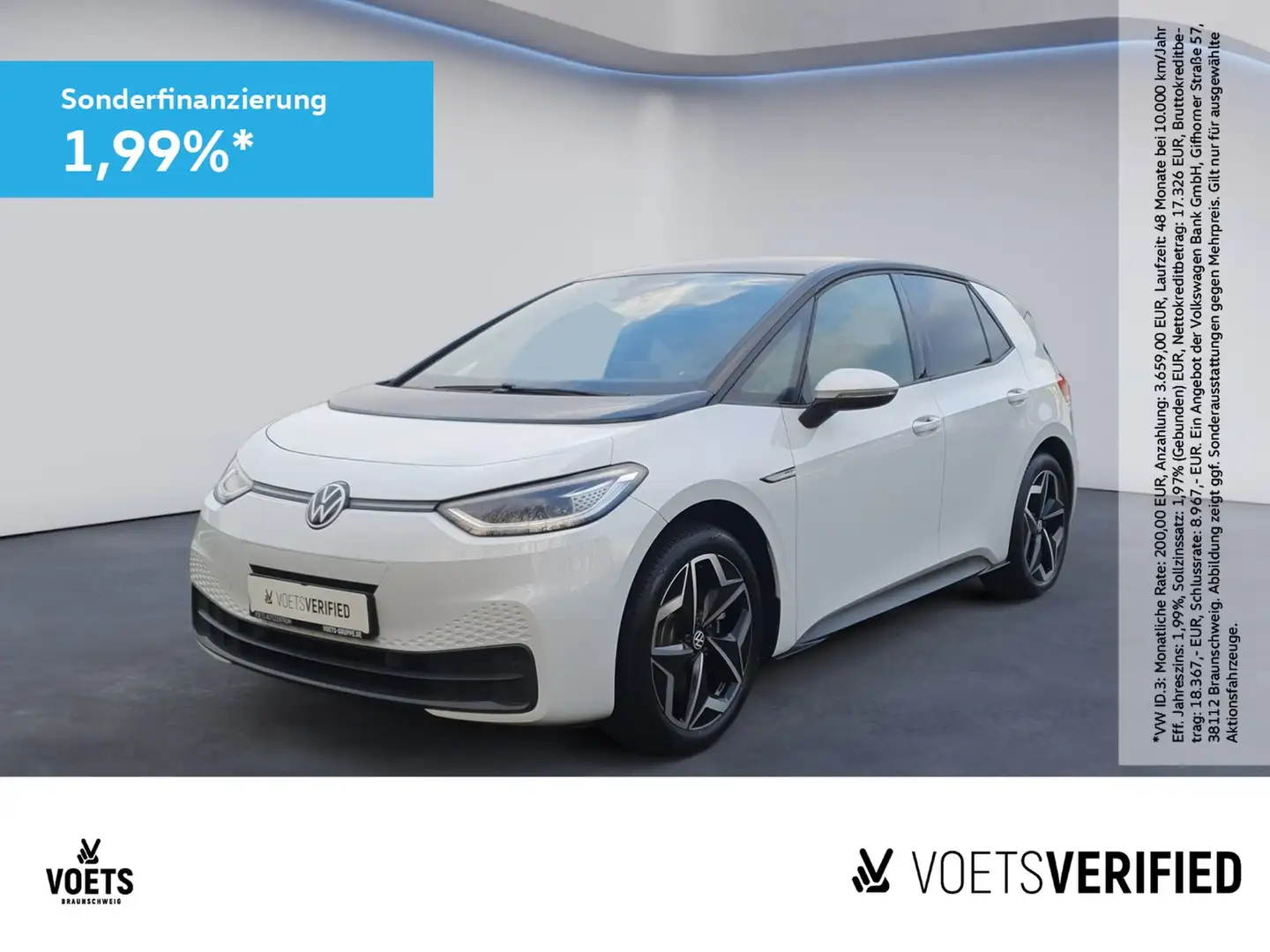 Volkswagen ID.3 Pro Performance Family 150kW RearView+MATRIX-LE... Weiß - 1