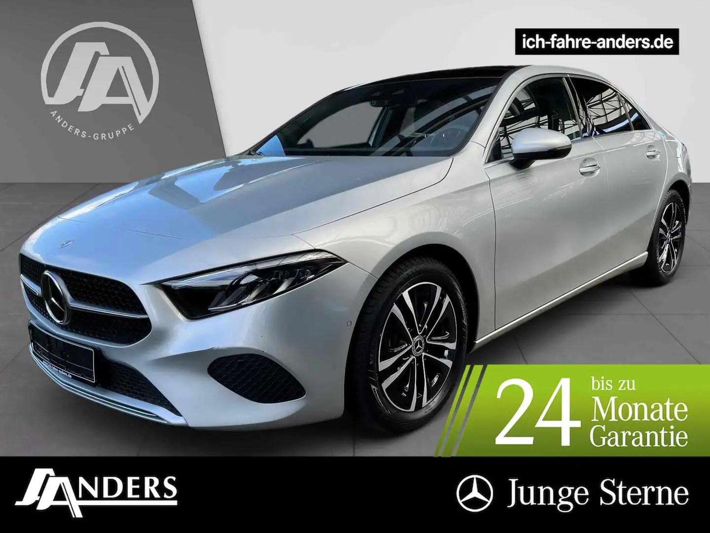 Mercedes-Benz A 200 Limo Progressive AdvPLus+Pano+Dist+AHK+Kam Argento - 1