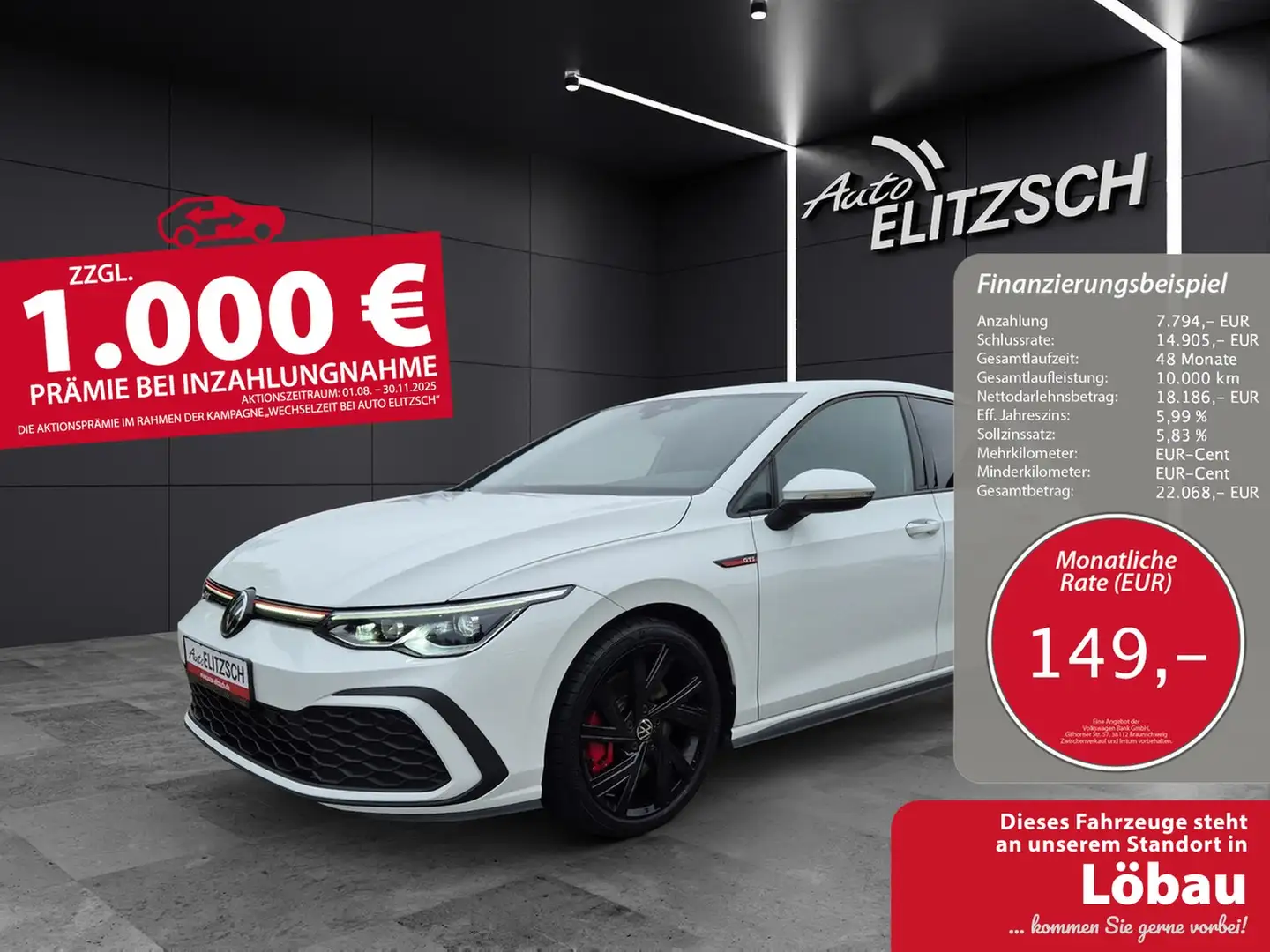 Volkswagen Golf VIII GTI TSI DSG ACC LED AHZV Weiß - 1