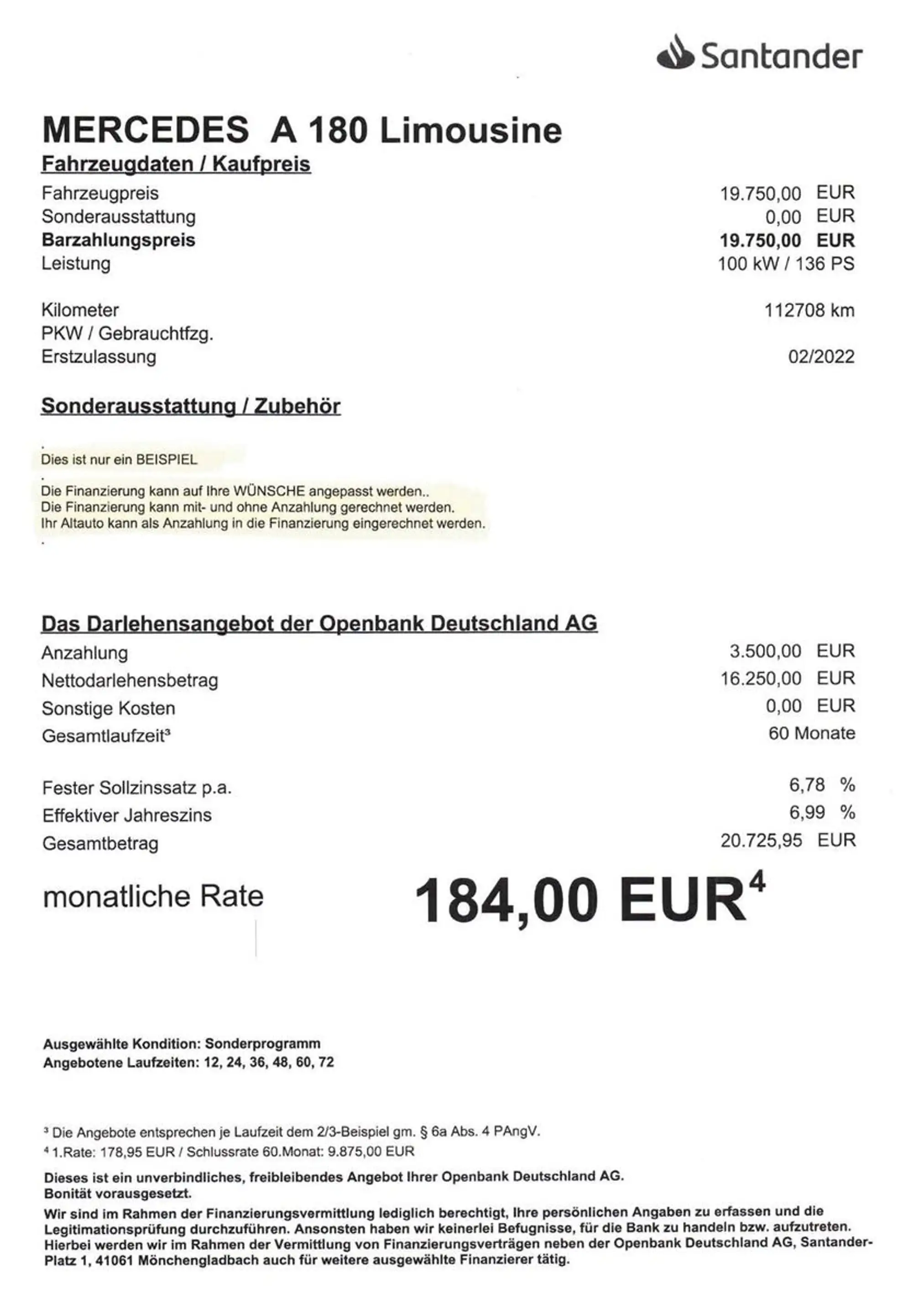 Mercedes-Benz A 180 Limousine NAV/LED/KAM/PDC/SHZ — photo 2