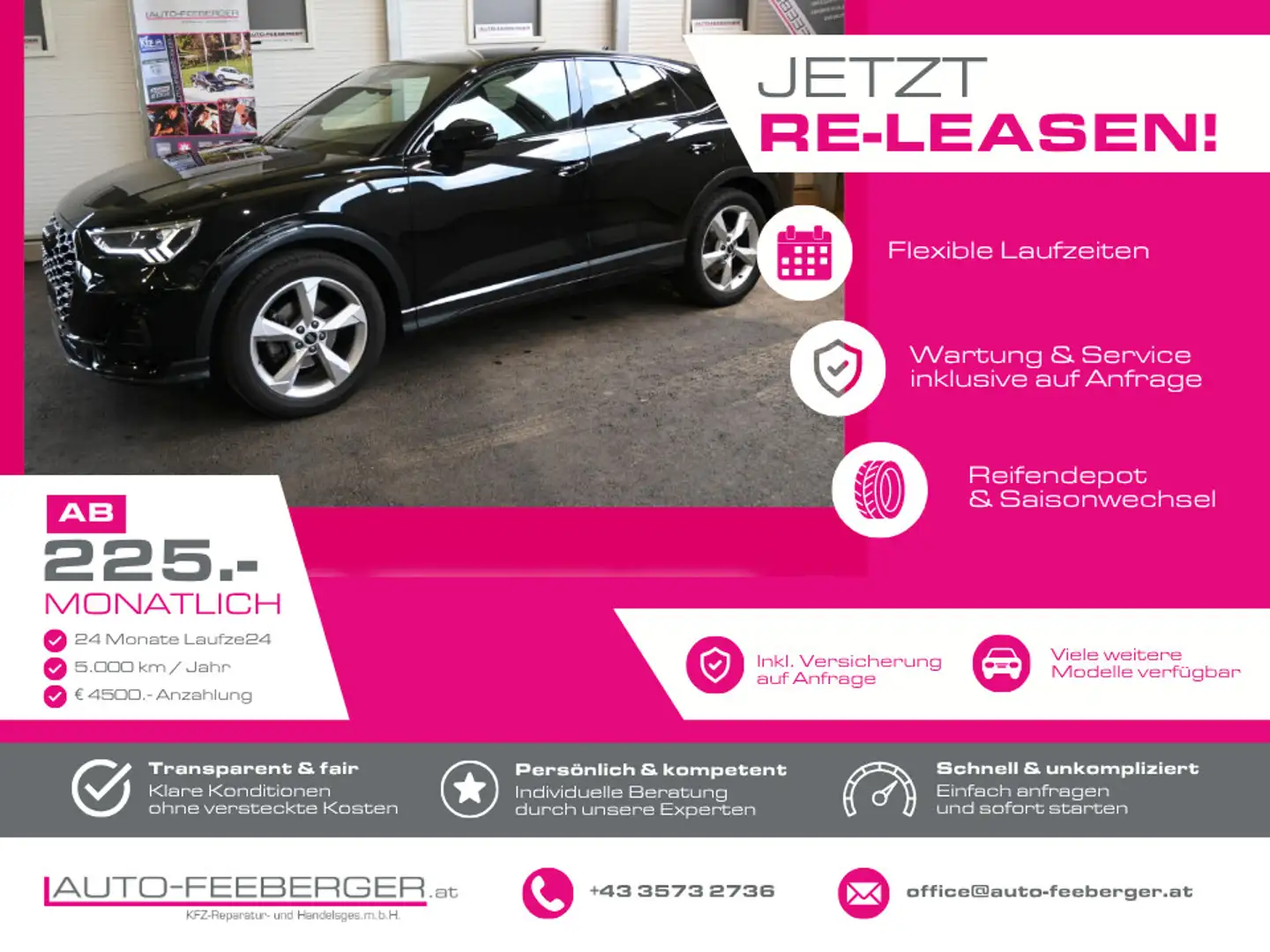 Audi Q3 Sportback 35 2.0 TDI S line; LED, ACC, Sportsit... Schwarz - 1
