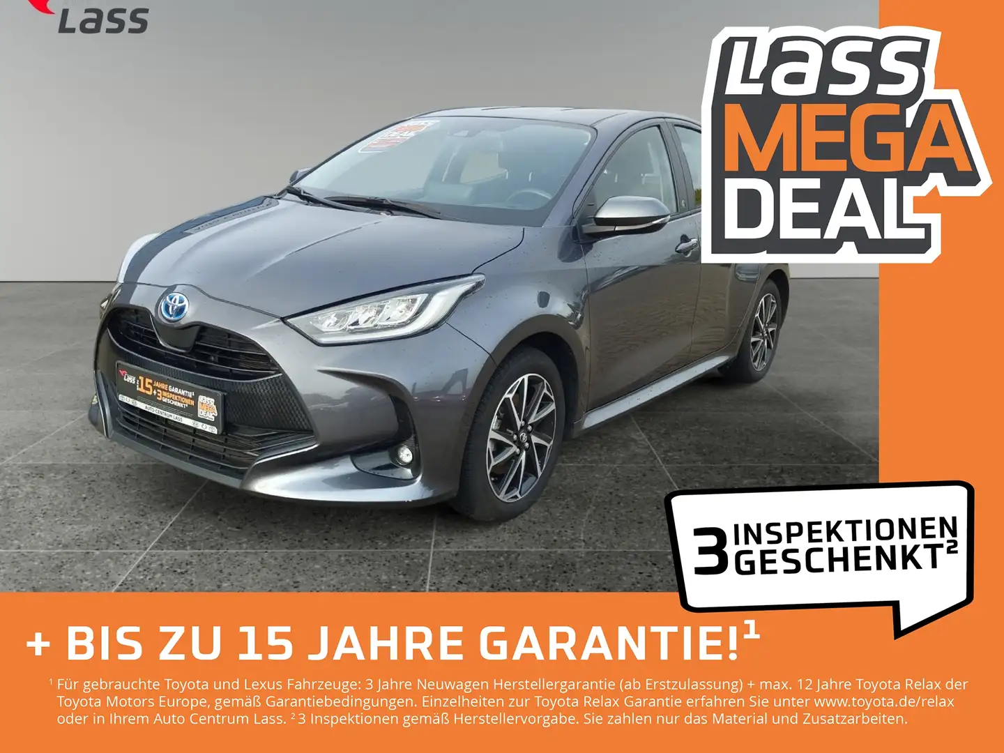 Toyota Yaris 1.5 D Team Deutschland ACC AUT Kam. KlimaA Gris - 1