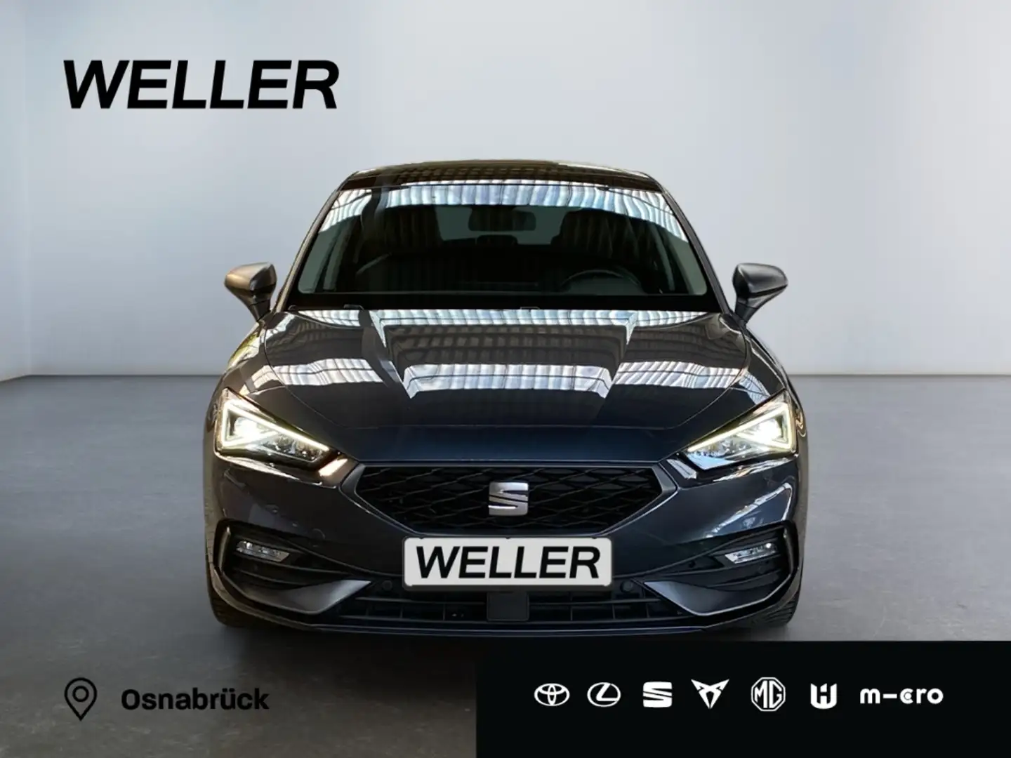 SEAT Leon 1.5 TSI FR *LED*Pano*Navi*Memory*CAM*SHZ* Grijs - 2