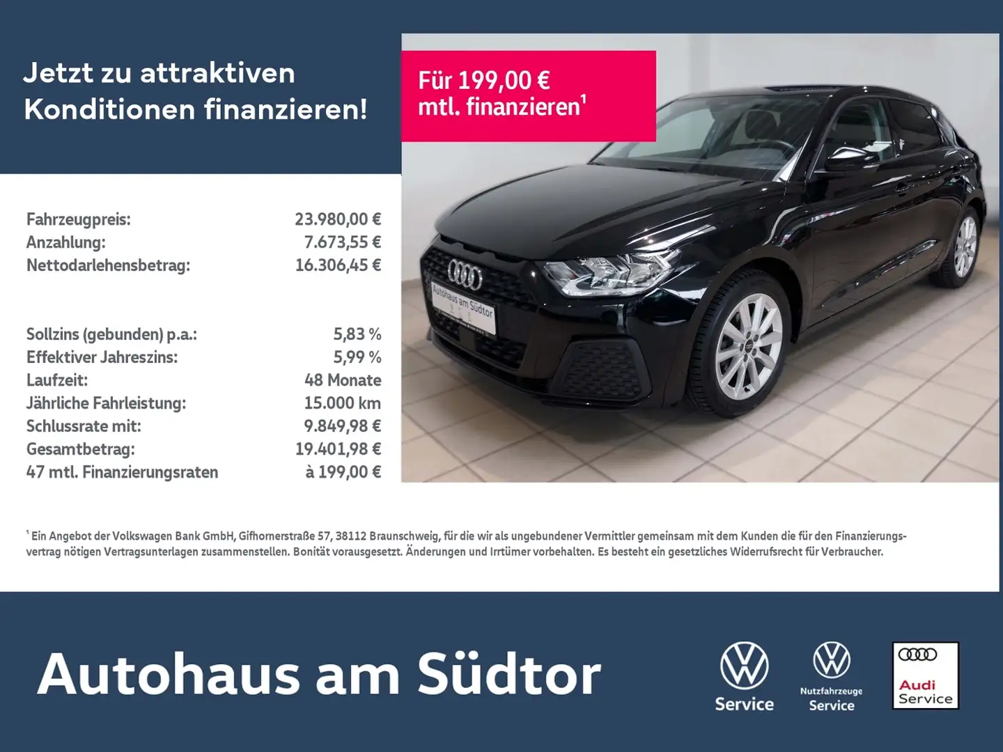 Audi A1 25 Spb. 1.0 TFSI S-tronic | RFK GRA Navi Schwarz - 1