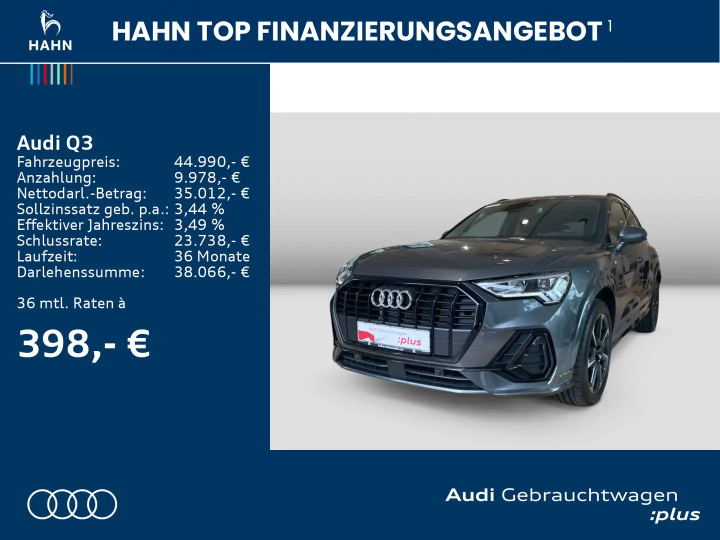 Audi Q3 35TFSI S-tronic S-line Navi LED AHK Virtual Grau - 2