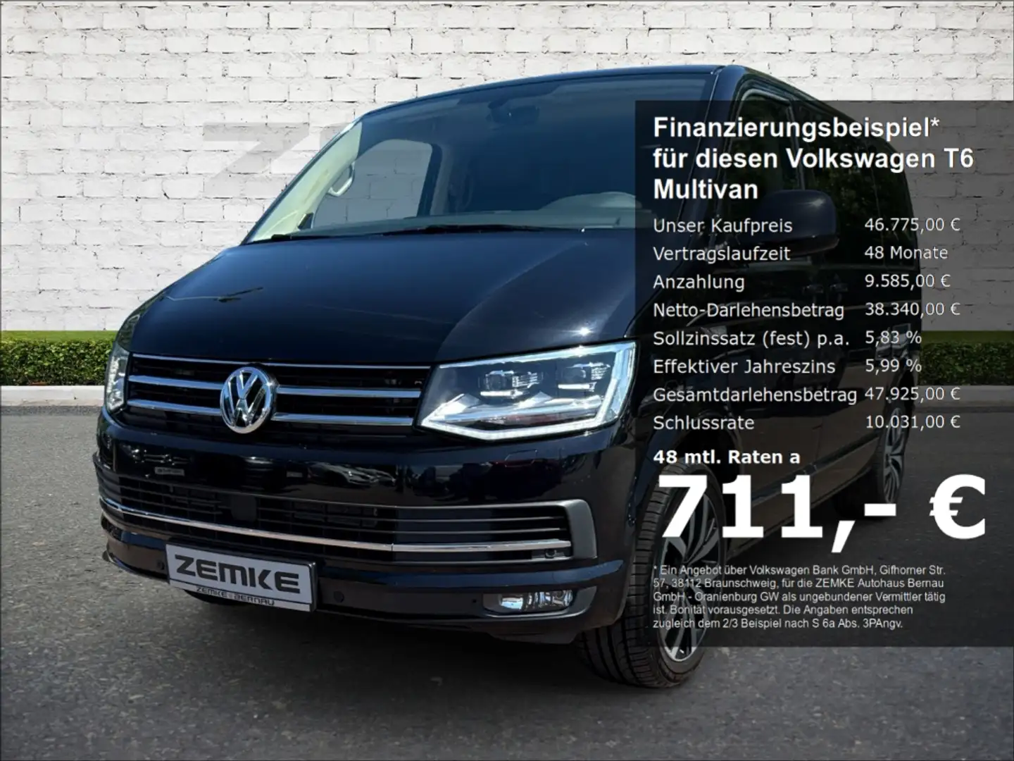 Volkswagen T6 Multivan Business 2.0 TDI DSG Leder Navi Standheizung Zwart - 1