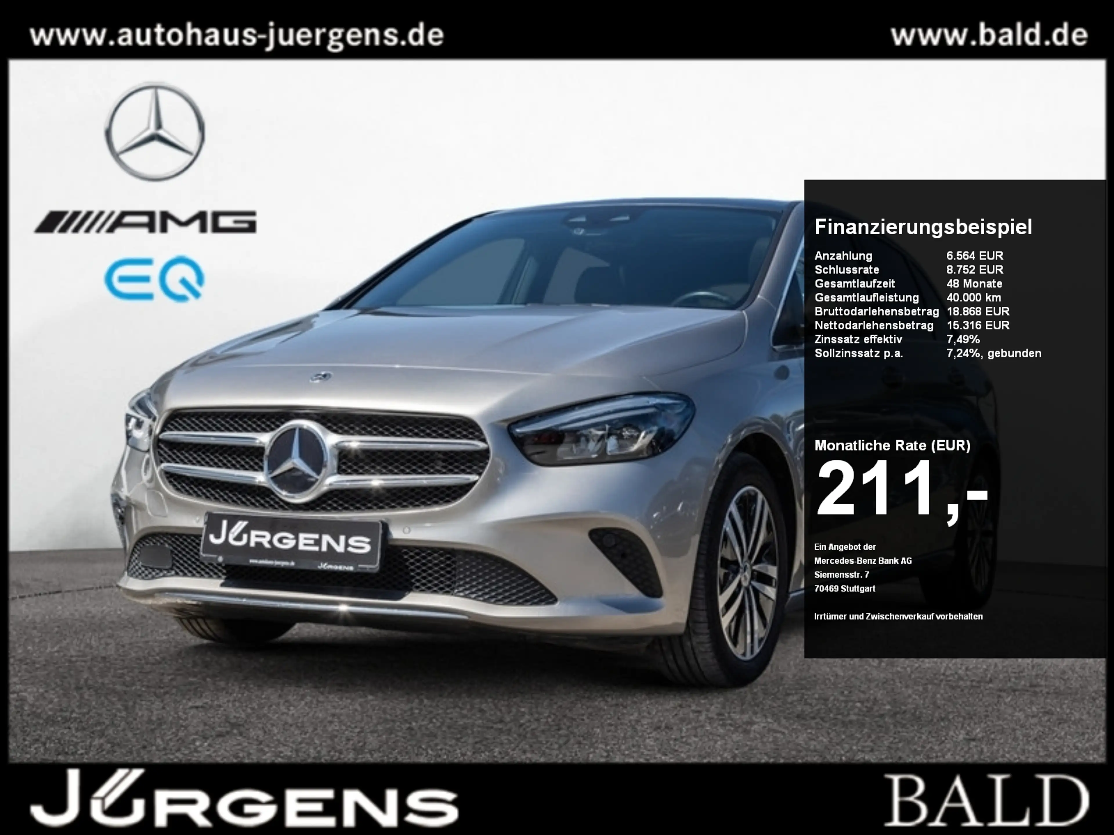 Mercedes-Benz B 220 d Progressive/Navi/MBUX/LED/Cam/Pano/EASY