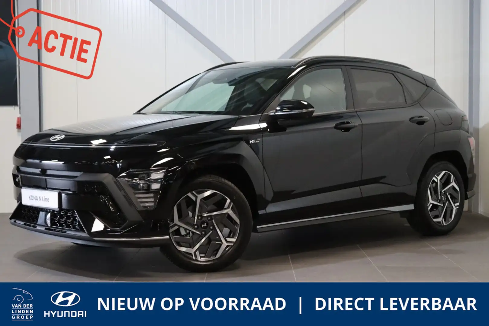 Hyundai KONA 1.6 GDI HEV N Line | DIRECT LEVERBAAR!| Noir - 1