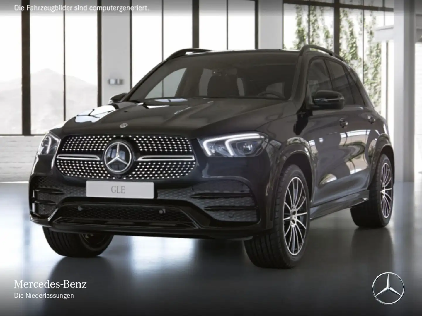 Mercedes-Benz GLE 300 d 4M AMG+NIGHT+PANO+AHK+MULTIBEAM+FAHRASS Negru - 2