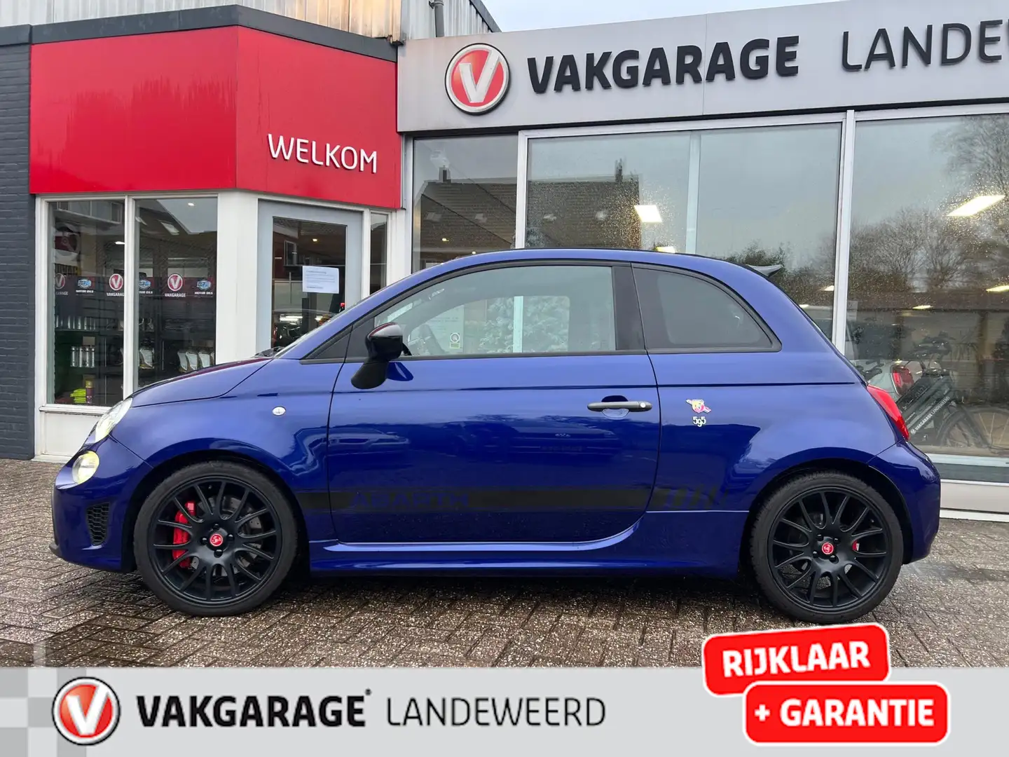 Fiat 500C Abarth 1.4 T-Jet Competizione 179pk, leder, cabrio, rijkl Blauw - 2