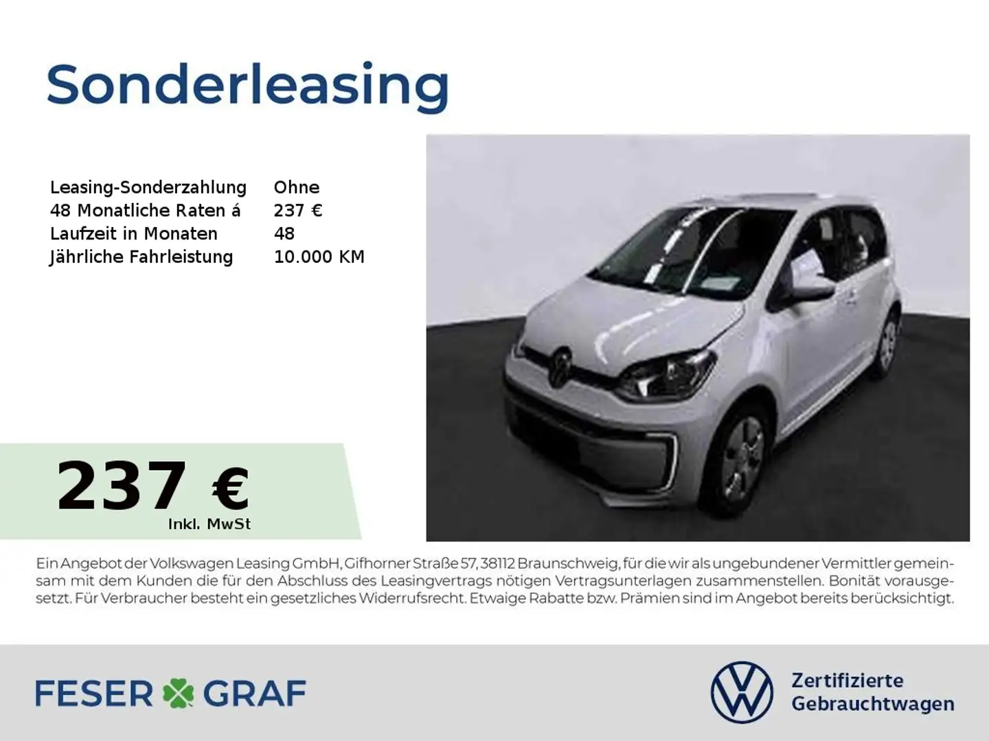 Volkswagen e-up! Style Plus Maps&More Kamera CCS SiHz Weiß - 1