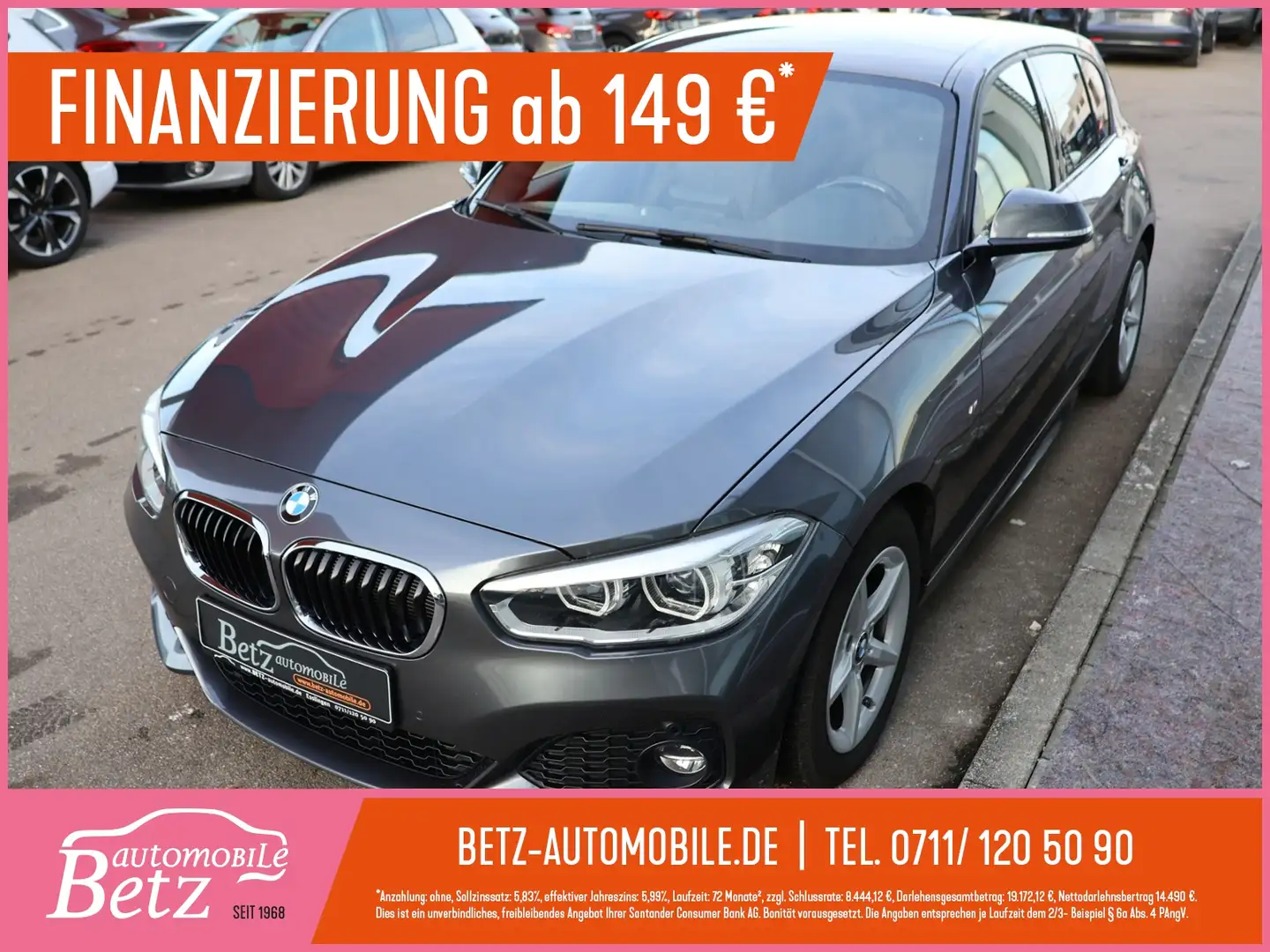 BMW 116 i M Sport LED PDC NAVI Grau - 1