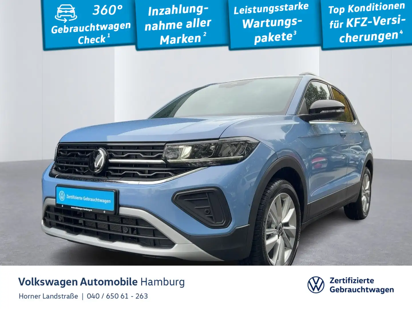 Volkswagen T-Cross Goal 1.0 TSI DSG Sitzheizung PDC CarPlay Blau - 1