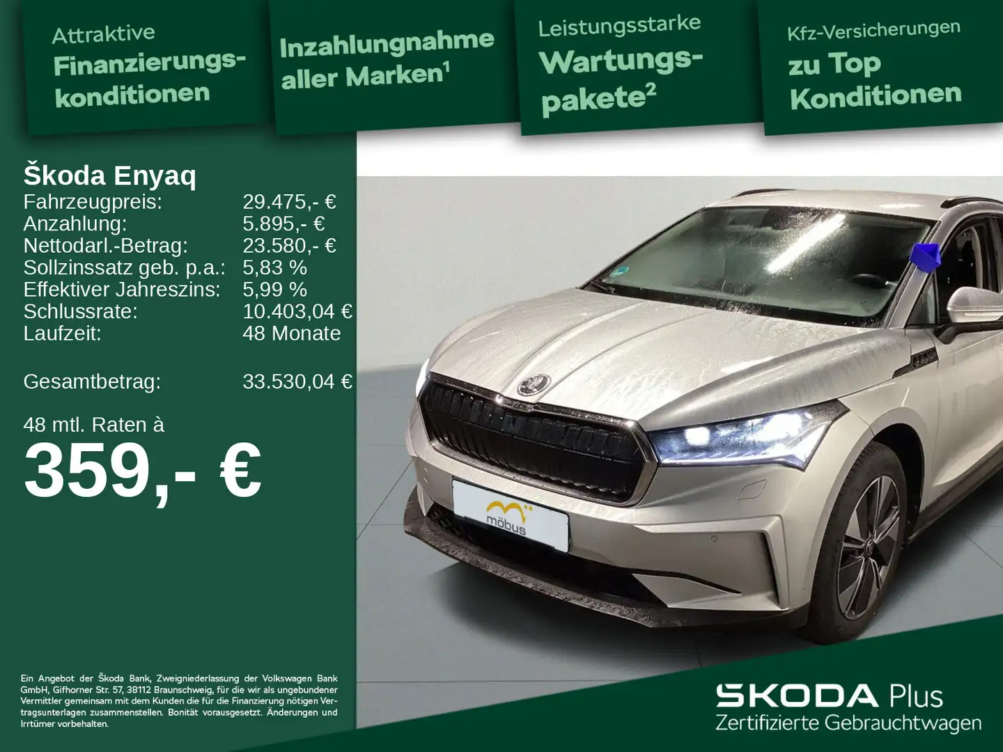Skoda Enyaq iV 60 Loft*GJR*MATRIX*RFK*SIDE*NAVI* Silber - 1