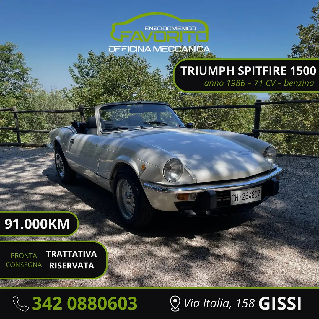 Triumph Spitfire 1500 White - 1