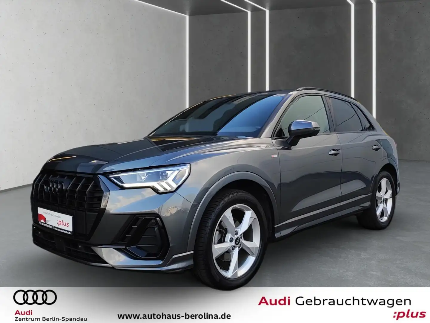 Audi Q3 35 TDI S line S tro. *Black*NAV+*ACC*R-CAM** Gris - 2