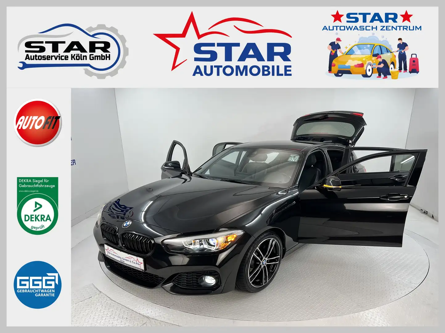 BMW 125 i Edition M Sport Shadow*2,0-165kW*NAVI*TEMP*LED*+ Schwarz - 1