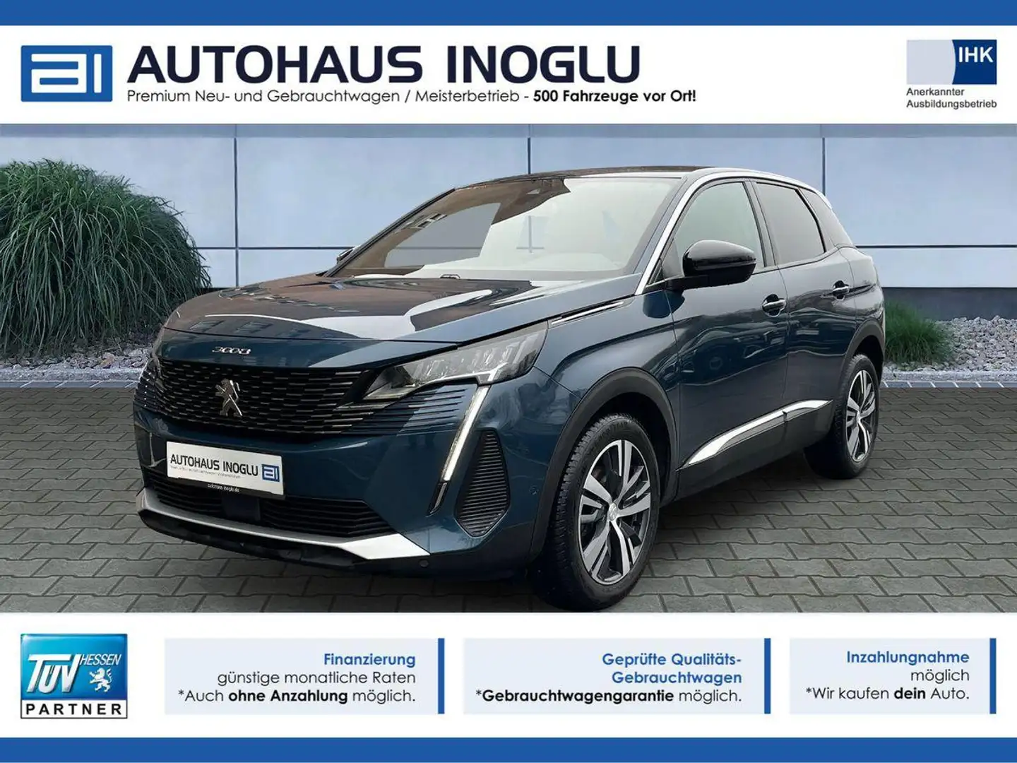 Peugeot 3008 1.2 PureTech 130 Allure Pack Navi+LED+R-Kam Blau - 1