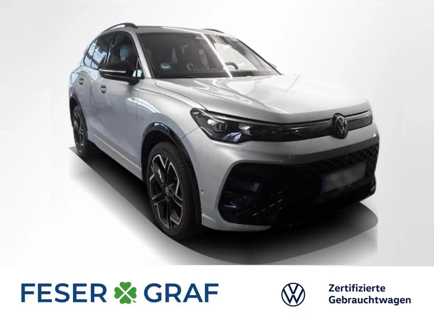 Volkswagen Tiguan R-Line 2.0 TDI DSG 4M Navi AHK Pano HUD LED Silber - 1