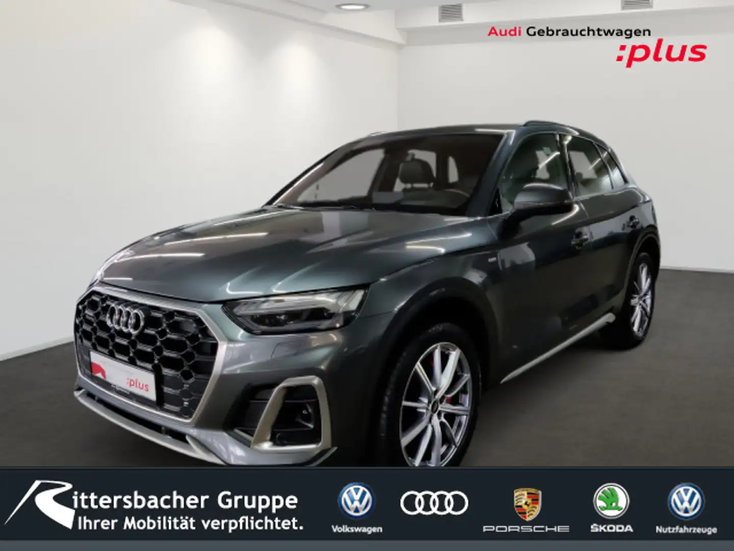 Audi Q5 40 TDI quattro S line Busi+TourPaket AHK Matr Grau - 1