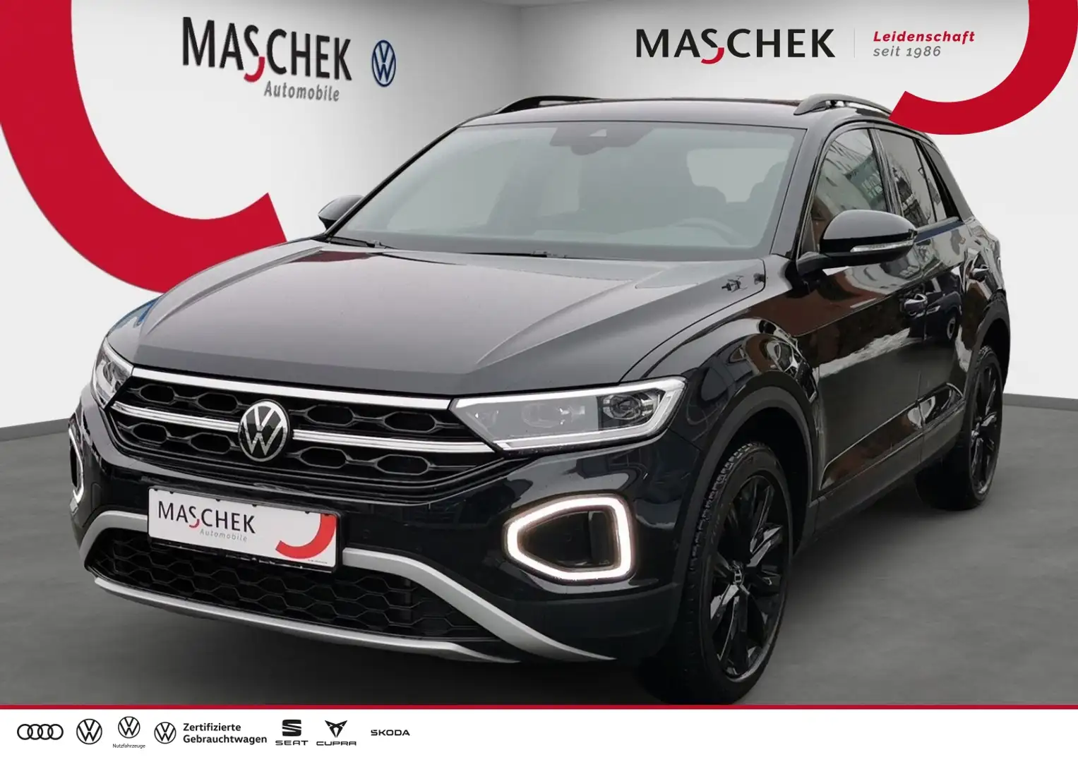 Volkswagen T-Roc Style 1.0 TSI AHK Black ACC LM18 Parkassist LED+ Schwarz - 1