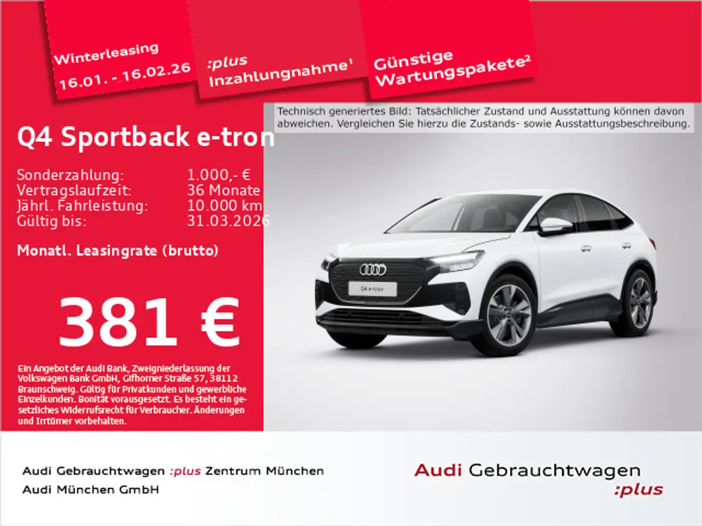 Audi Q4 e-tron 45 advanced 20"Zoll/Privacy/ Blanc - 1