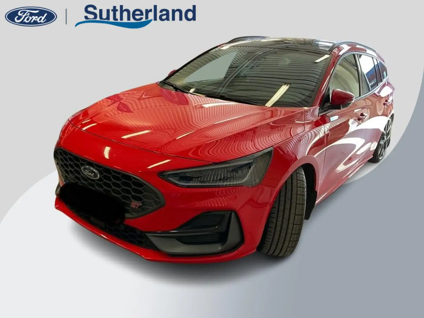 Ford Focus Wagon 2.3 EcoBoost ST-X Automaat 280pk! | Panorama Rood - 1