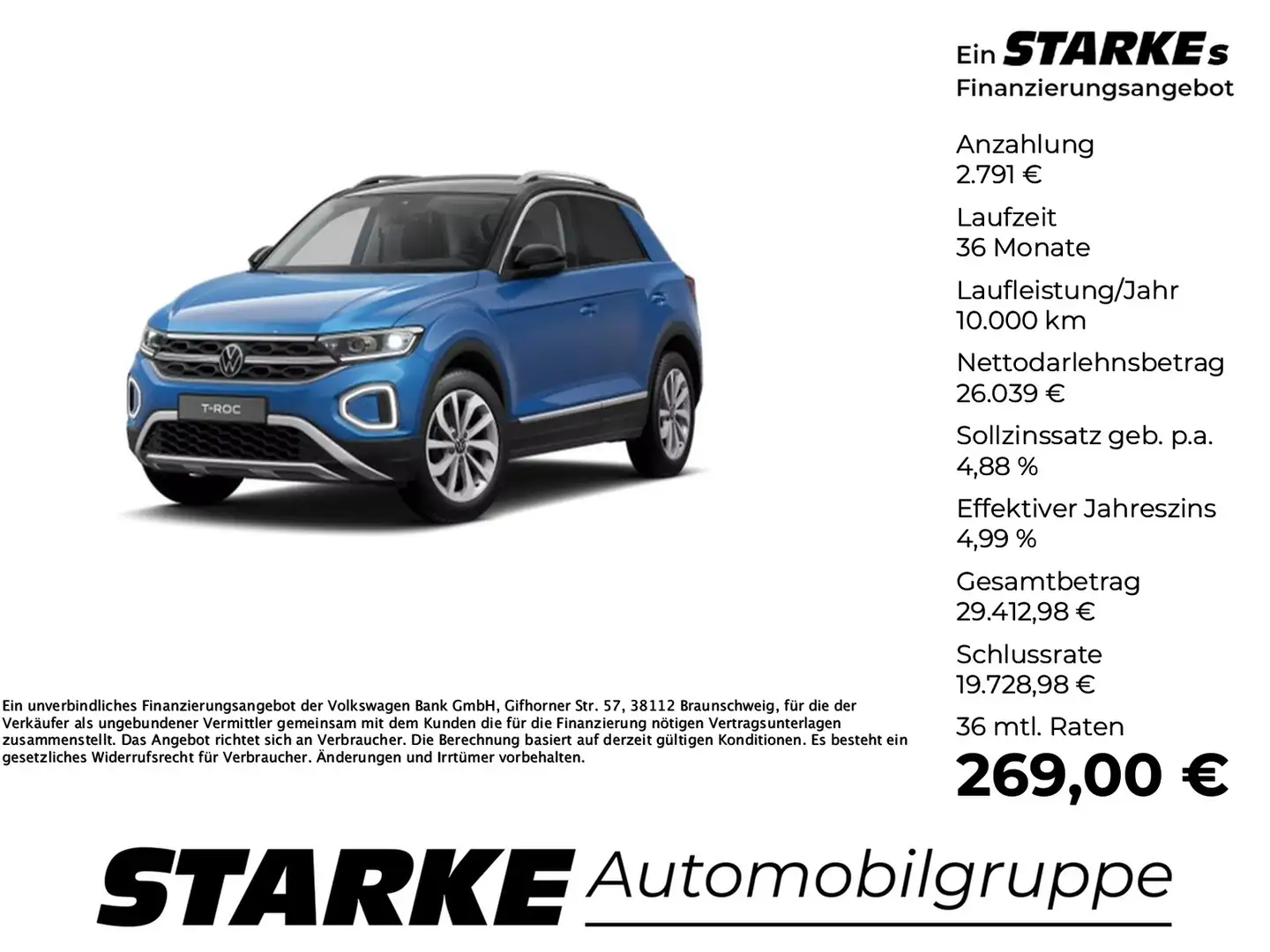 Volkswagen T-Roc 1.5 TSI Style Blau - 1