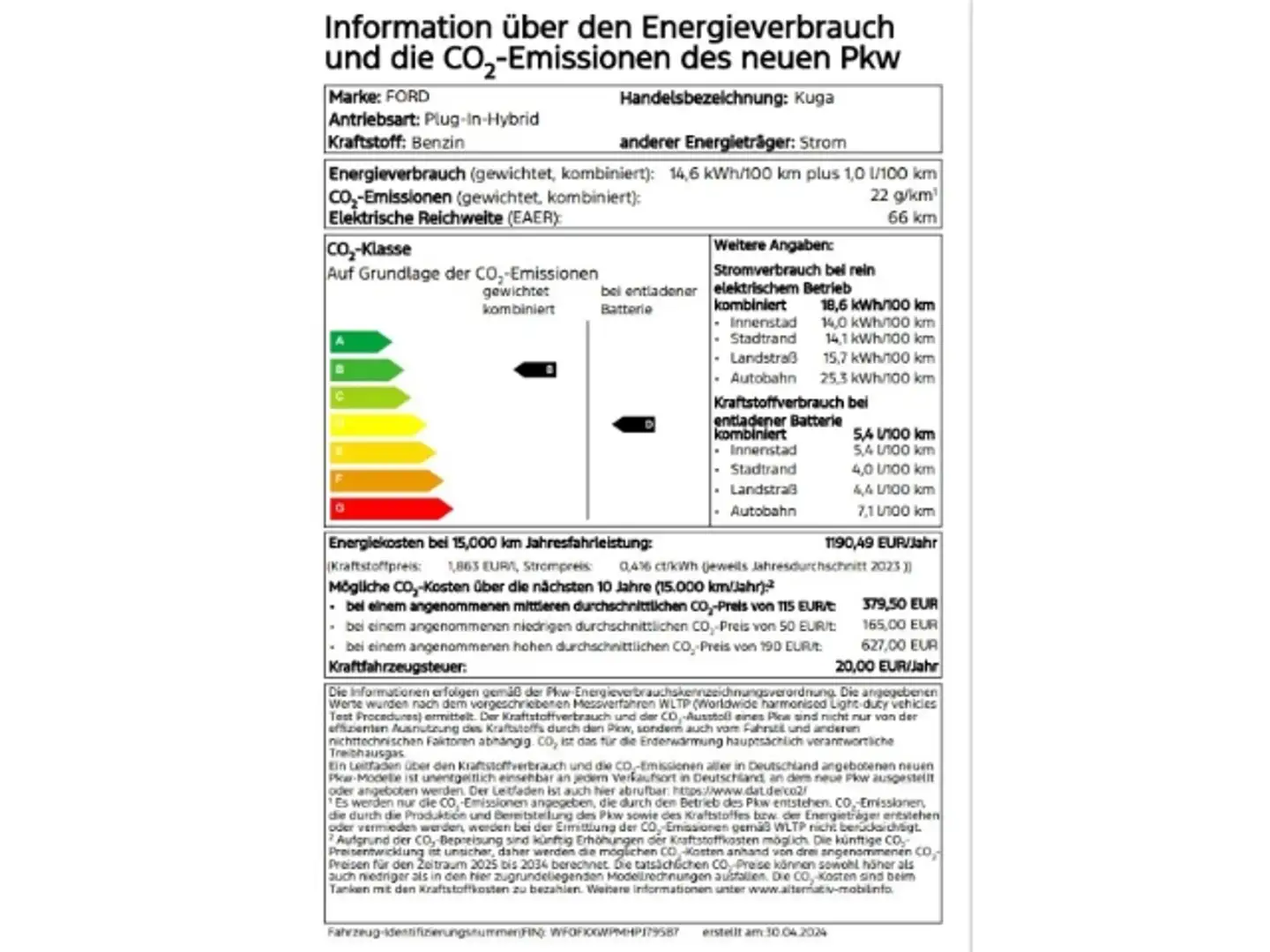 Ford Kuga Cool & Connect 2.5 PHEV Navi/PDC vorne&hinten/Klim Noir - 2