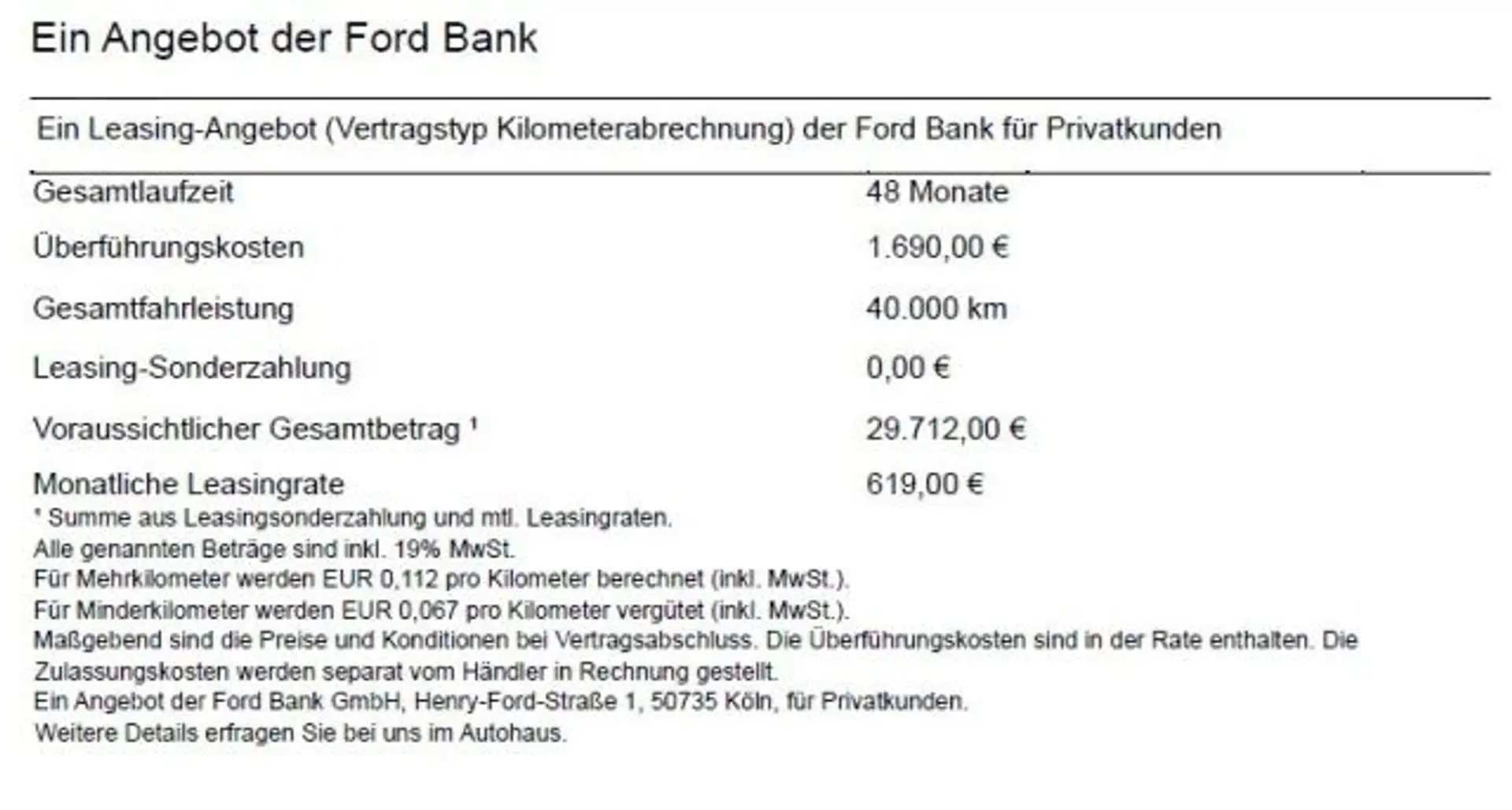 Ford Mustang Mach-E RWD Extended Range Leasing 619,- Weiß - 2