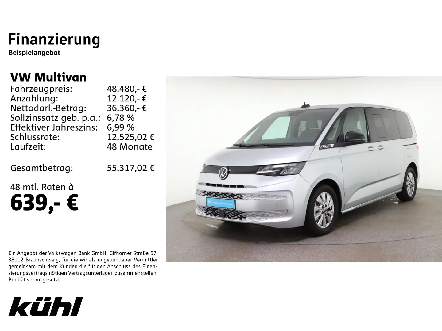 Volkswagen T7 Multivan T7 Multivan 2.0 TDI DSG LED Kamera App Navi Silber - 2