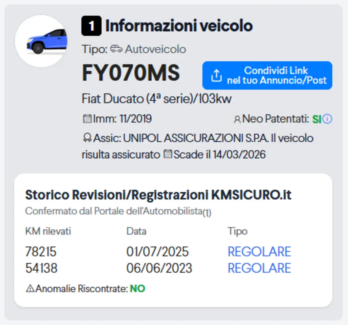 Fiat Ducato VEICOLO IMMATRICOLATO COME AUTOCARRO, PREZZO NETT Bianco - 2