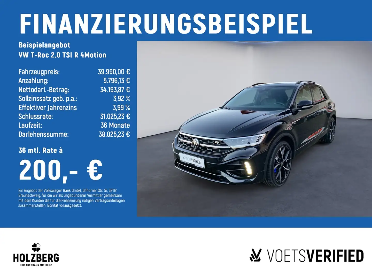 Volkswagen T-Roc 2.0 TSI R 4Motion AKRAPOVIC+MATRIX+BEATS Schwarz - 2