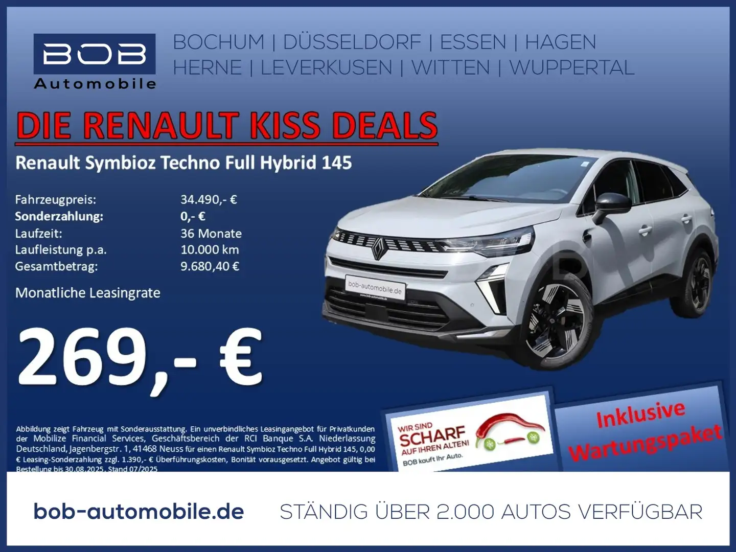 Renault Symbioz Techno 145 - 269 € / Monat im Leasing Grau - 1