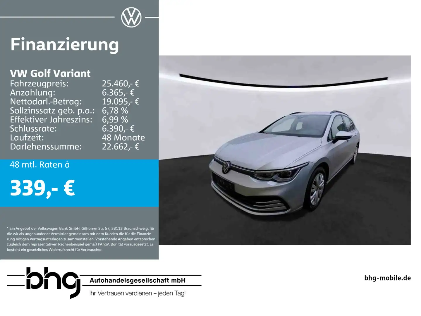 Volkswagen Golf Variant Life 1.5 eTSI DSG *AHK*ACC*DAB* Silber - 1