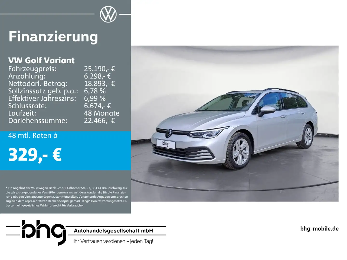 Volkswagen Golf Variant Life 1.5 eTSI DSG *AHK*ACC*DAB* Argent - 1